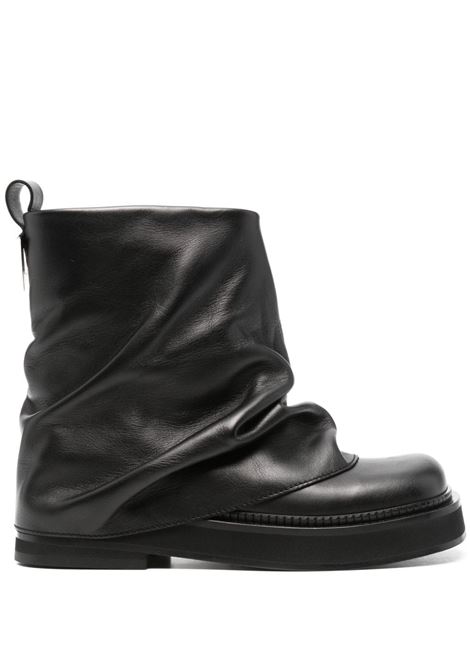 Black Robin leather ankle boots The Attico - women